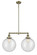 Franklin Restoration LED Island Pendant in Antique Brass (405|209-AB-G204-12-LED)