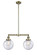 Franklin Restoration LED Island Pendant in Antique Brass (405|209-AB-G204-8-LED)