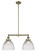 Franklin Restoration LED Island Pendant in Antique Brass (405|209-AB-G222-LED)