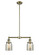 Franklin Restoration Two Light Island Pendant in Antique Brass (405|209-AB-G58)