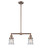 Franklin Restoration Two Light Island Pendant in Antique Copper (405|209-AC-G184S)