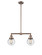Franklin Restoration Two Light Island Pendant in Antique Copper (405|209-AC-G204-6)