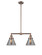 Franklin Restoration Two Light Island Pendant in Antique Copper (405|209-AC-G43)