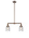 Franklin Restoration Two Light Island Pendant in Antique Copper (405|209-AC-G54)