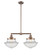 Franklin Restoration Two Light Island Pendant in Antique Copper (405|209-AC-G542)