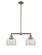 Franklin Restoration Two Light Island Pendant in Antique Copper (405|209-AC-G72)