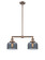 Franklin Restoration Two Light Island Pendant in Antique Copper (405|209-AC-G73)