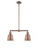 Franklin Restoration Two Light Island Pendant in Antique Copper (405|209-AC-M9-AC)