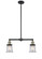 Franklin Restoration Two Light Island Pendant in Black Antique Brass (405|209-BAB-G182S)