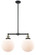 Franklin Restoration Two Light Island Pendant in Black Antique Brass (405|209-BAB-G201-10)