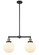 Franklin Restoration Two Light Island Pendant in Black Antique Brass (405|209-BAB-G201-8)