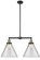 Franklin Restoration LED Island Pendant in Black Antique Brass (405|209-BAB-G42-L-LED)
