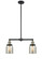 Franklin Restoration Two Light Island Pendant in Black Antique Brass (405|209-BAB-G58)