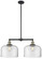Franklin Restoration Two Light Island Pendant in Black Antique Brass (405|209-BAB-G72-L)