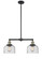 Franklin Restoration Two Light Island Pendant in Black Antique Brass (405|209-BAB-G74)