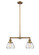 Franklin Restoration Two Light Island Pendant in Brushed Brass (405|209-BB-G172)