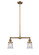Franklin Restoration Two Light Island Pendant in Brushed Brass (405|209-BB-G184S)