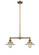 Franklin Restoration Two Light Island Pendant in Brushed Brass (405|209-BB-G2)