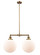 Franklin Restoration LED Island Pendant in Brushed Brass (405|209-BB-G201-12-LED)