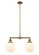 Franklin Restoration Two Light Island Pendant in Brushed Brass (405|209-BB-G201-8)