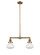 Franklin Restoration Two Light Island Pendant in Brushed Brass (405|209-BB-G322)