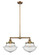 Franklin Restoration Two Light Island Pendant in Brushed Brass (405|209-BB-G544)