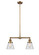 Franklin Restoration Two Light Island Pendant in Brushed Brass (405|209-BB-G62)