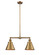 Franklin Restoration Two Light Island Pendant in Brushed Brass (405|209-BB-M13-BB)