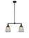 Franklin Restoration Two Light Island Pendant in Matte Black (405|209-BK-G142)