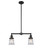 Franklin Restoration Two Light Island Pendant in Matte Black (405|209-BK-G182S)
