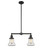 Franklin Restoration Two Light Island Pendant in Matte Black (405|209-BK-G192)