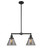 Franklin Restoration Two Light Island Pendant in Matte Black (405|209-BK-G43)