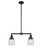 Franklin Restoration Two Light Island Pendant in Matte Black (405|209-BK-G52)