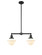Franklin Restoration Two Light Island Pendant in Matte Black (405|209-BK-G531)