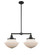 Franklin Restoration Two Light Island Pendant in Matte Black (405|209-BK-G541)