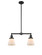 Franklin Restoration Two Light Island Pendant in Matte Black (405|209-BK-G61)