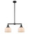 Franklin Restoration Two Light Island Pendant in Matte Black (405|209-BK-G71)