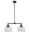 Franklin Restoration Two Light Island Pendant in Matte Black (405|209-BK-G72)