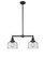 Franklin Restoration Two Light Island Pendant in Matte Black (405|209-BK-G74)