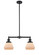 Franklin Restoration Two Light Island Pendant in Oil Rubbed Bronze (405|209-OB-G171)