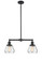 Franklin Restoration Two Light Island Pendant in Oil Rubbed Bronze (405|209-OB-G172)