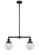 Franklin Restoration Two Light Island Pendant in Oil Rubbed Bronze (405|209-OB-G202-6)