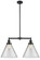 Franklin Restoration Two Light Island Pendant in Oil Rubbed Bronze (405|209-OB-G42-L)