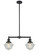 Franklin Restoration Two Light Island Pendant in Oil Rubbed Bronze (405|209-OB-G534)