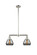 Franklin Restoration Two Light Island Pendant in Polished Nickel (405|209-PN-G173)