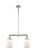 Franklin Restoration Two Light Island Pendant in Polished Nickel (405|209-PN-G181)