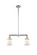 Franklin Restoration Two Light Island Pendant in Polished Nickel (405|209-PN-G181S)