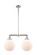 Franklin Restoration Two Light Island Pendant in Polished Nickel (405|209-PN-G201-10)