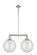 Franklin Restoration Two Light Island Pendant in Polished Nickel (405|209-PN-G202-12)