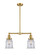 Franklin Restoration Two Light Island Pendant in Satin Gold (405|209-SG-G182)